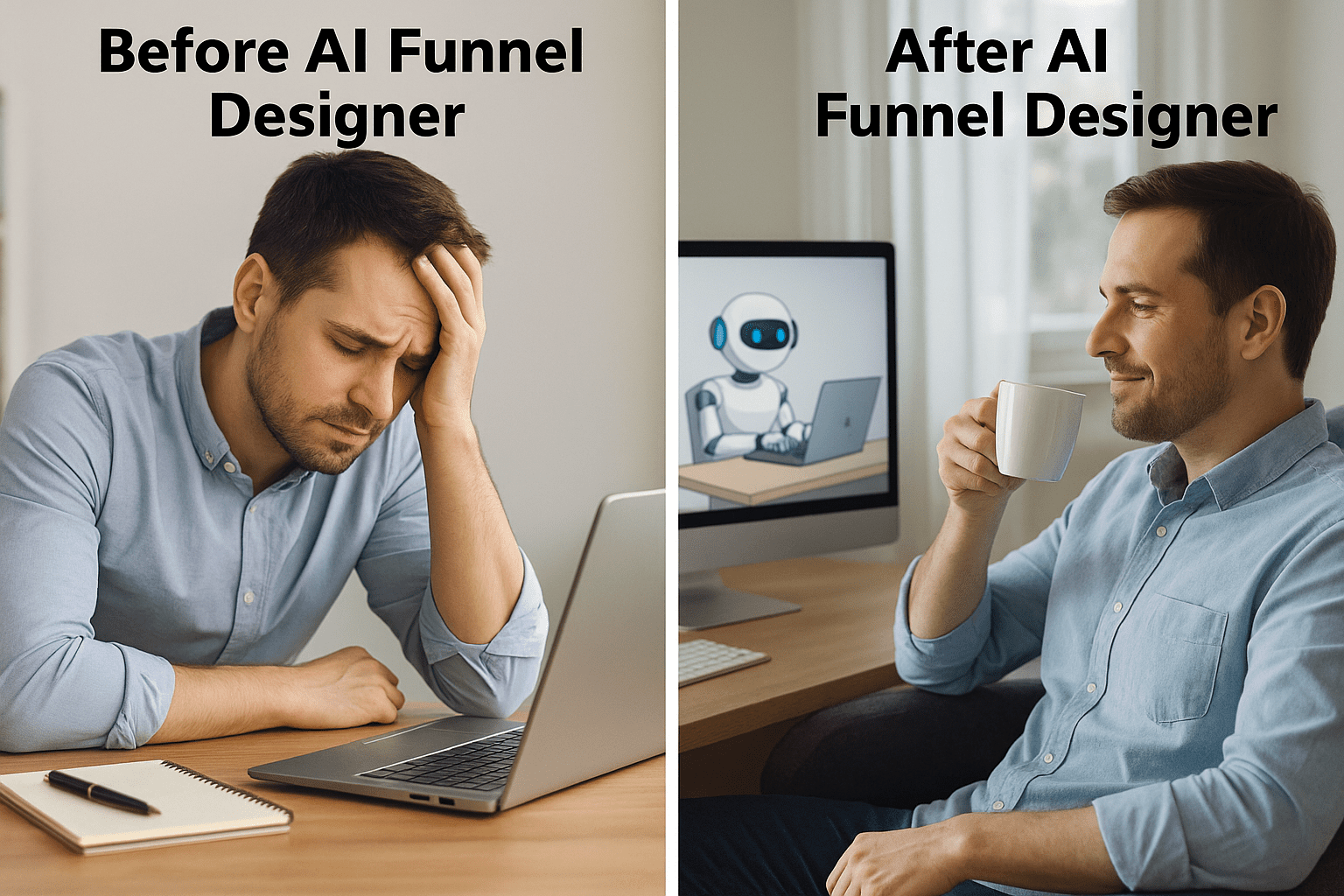 AI Designer Before and After